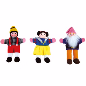 Hochwertige Märchen Fingerpuppen 12 Stück für Kasperletheater 13 cm groß für Kinder Spielzeug Fingerpuppen aus Holz und Stoff Kinder-Spielwaren Puppentheater Geschenkidee
