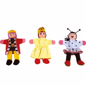 Hochwertige Märchen Fingerpuppen 12 Stück für Kasperletheater 13 cm groß für Kinder Spielzeug Fingerpuppen aus Holz und Stoff Kinder-Spielwaren Puppentheater Geschenkidee
