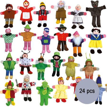 24 Fingerpuppen Deluxe für Kasperletheater 13 cm Kinder Spielzeug
