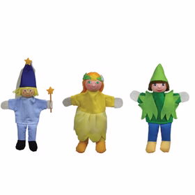 24 Fingerpuppen Deluxe aus Holz für Kasperletheater 13 cm Kinder Spielzeug Fingerpuppen aus Holz und Stoff Kinder-Spielwaren Puppentheater Geschenkidee Märchen Geschichten erzählen