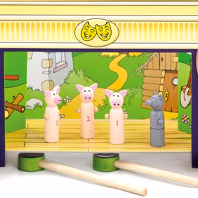 Magnetisches Holz-Puppentheater mit 15 Figuren und 4 Märchen zum Spielen hochwertiges Holz-Spielzeug Spielwaren für Kinder Geschenkidee 