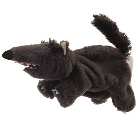 Handpuppe Wolf 30 cm Zubehör für Puppen- und Kasperletheater