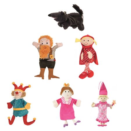 Handpuppen-Set 6 Stück 24-30 cm Puppen-Zubehör für Puppen- und Kasperletheater