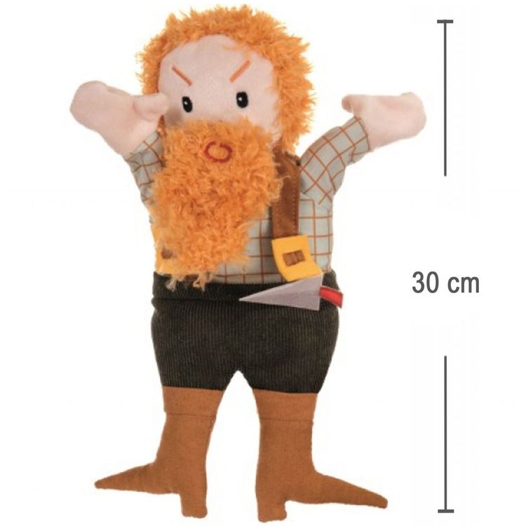 Handpuppen-Set 7 Stück 24-30 cm Puppen-Zubehör für Puppen- und Kasperletheater Handpuppen-Set für Kinder bestehend aus Wolf Maus Räuber Rotkäppchen Kasperle Königin und Fee