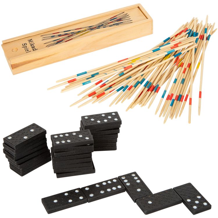 Spielesammlung aus Holz mit 20 Klassikern Brettspiel 80 Spielvarianten Spielesammlung aus Holz mit 20 klassischen Gesellschaftsspielen Brettspiel mit bis zu 80 weiteren Spielvarianten als Brett-, Karten-, Würfel- und Knobelspiele Holz-Spielzeug für Kinder ab 6 Jahre