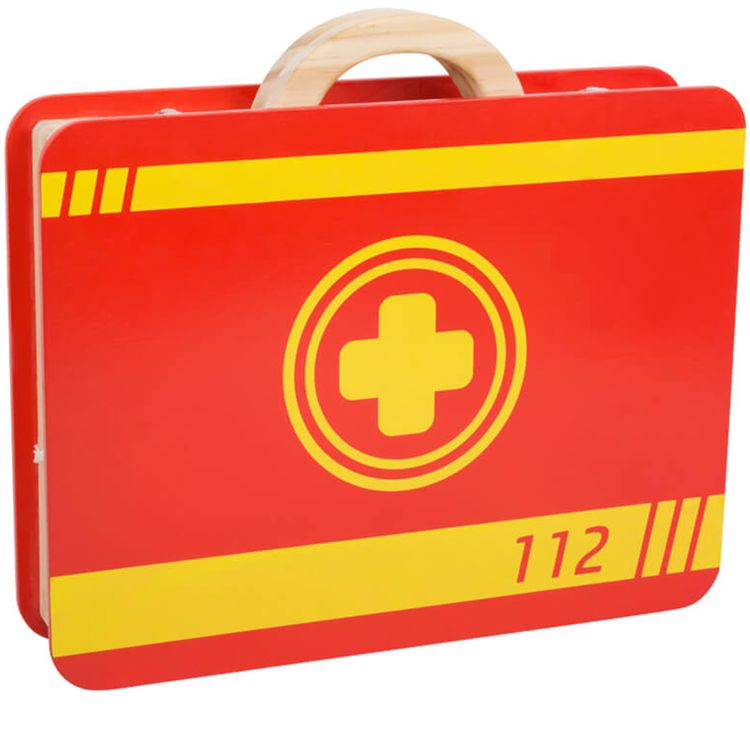 Arztkoffer Notarztkoffer aus Holz für Kinder inkl. 14-tlg. Zubehör Arztkoffer Notarztkoffer aus Holz für Kinder mit 14-tlg. Zubehör Stethoskop Fieberthermometer Medizin und Spritze Holz-Spielzeug für Kinder ab 3 Jahre Rollenspiel Geschenkidee Geburtstag Weihnachten