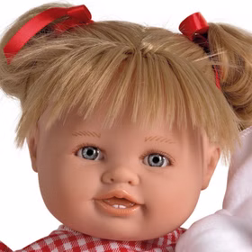 Puppe Emilia 47 cm mit blonden Haaren Zöpfen und Bekleidung Spielzeug Spielwaren Spielpuppe Anziehpuppe Jungen-Puppe Geschenk Geburtstag Weihnachten