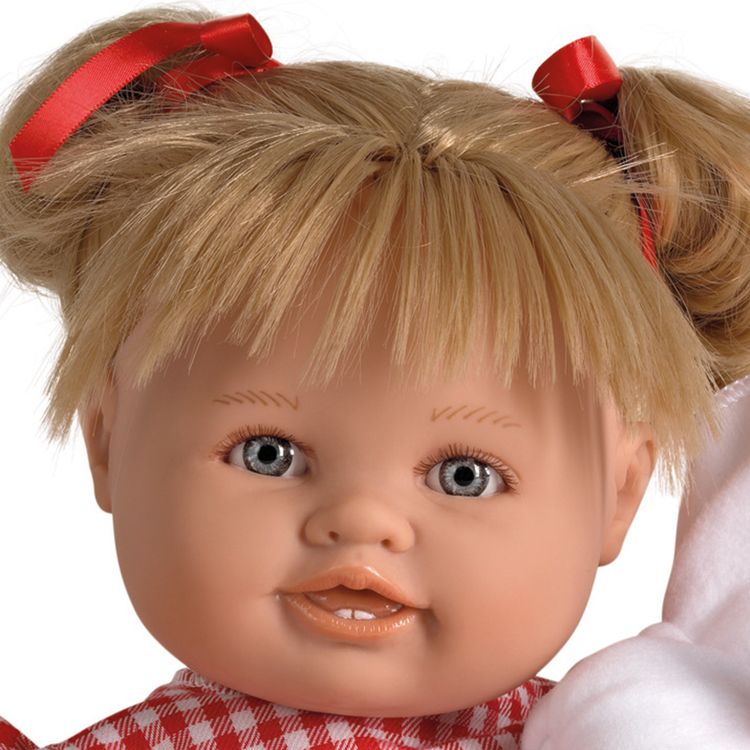 Puppe Emilia 47 cm mit blonden Haaren Zöpfen und Bekleidung Spielzeug Puppe Emilia 47 cm mit blonden Haaren Zöpfen und Bekleidung Spielzeug Spielwaren Spielpuppe Anziehpuppe Jungen-Puppe Geschenk Geburtstag Weihnachten