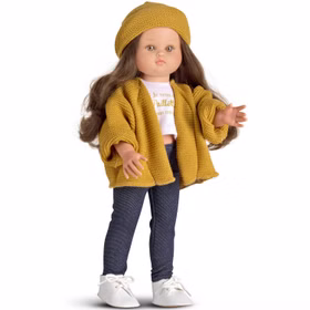 Puppe Nane 42 cm mit langen braunen Haaren zum Frisieren & Bekleidung Spielzeug Spielwaren Spielpuppe Anziehpuppe Jungen-Puppe Geschenk Geburtstag Weihnachten Puppe zum kämen und frisieren