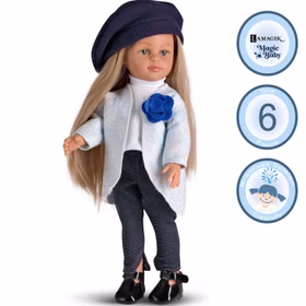 Puppe Clara 33 cm mit langen blonden Haaren zum Frisieren & Bekleidung Spielzeug Spielwaren Spielpuppe Anziehpuppe Jungen-Puppe Geschenk Geburtstag Weihnachten Puppe zum kämen und frisieren