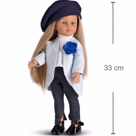 Puppe Clara 33 cm mit langen blonden Haaren zum Frisieren & Bekleidung Spielzeug Spielwaren Spielpuppe Anziehpuppe Jungen-Puppe Geschenk Geburtstag Weihnachten Puppe zum kämen und frisieren