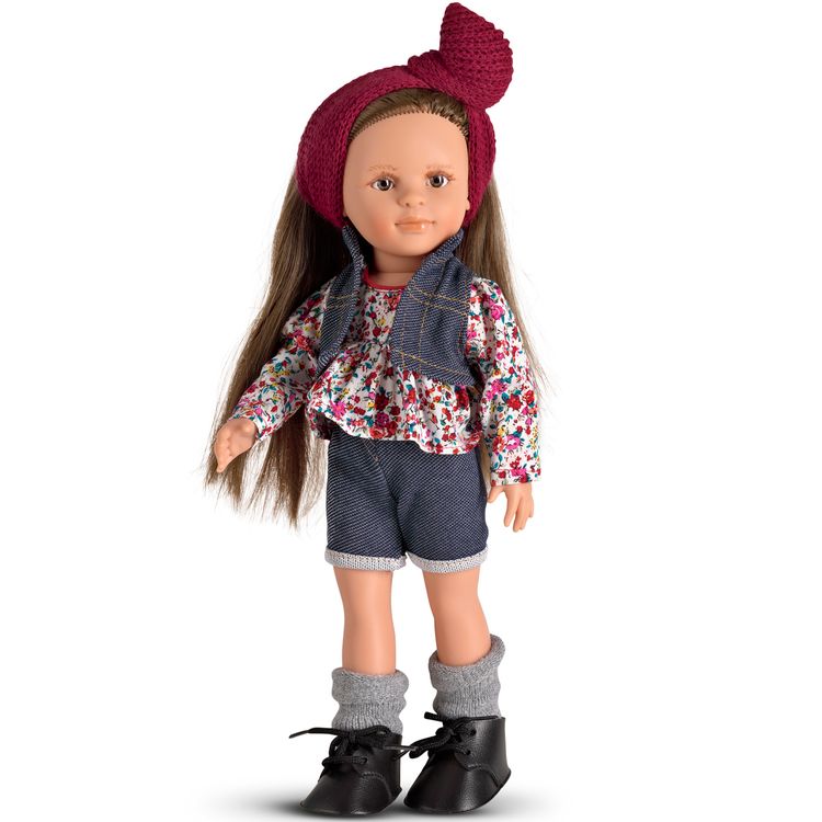Puppe Nina 33 cm mit langen braunen Haaren zum Frisieren & Bekleidung Spielzeug Puppe Nina 33 cm mit langen braunen Haaren zum Frisieren & Bekleidung Spielzeug Spielwaren Spielpuppe Anziehpuppe Jungen-Puppe Geschenk Geburtstag Weihnachten Puppe zum kämen und frisieren