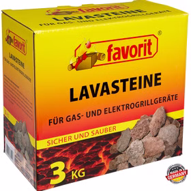 Favorit Lavasteine für Gas- und Elektrogrills 3kg Favorit Lavasteine für Gas- und Elektrogrills 3kg
