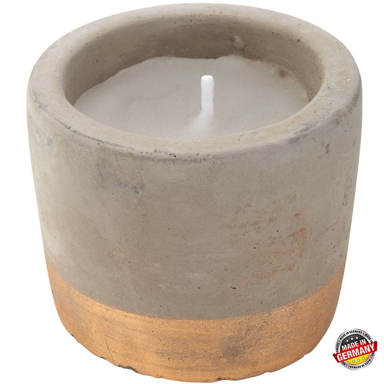 Partykerze klein mit Betonoptik - Goldfinish Partykerze klein mit Betonoptik - Goldfinish