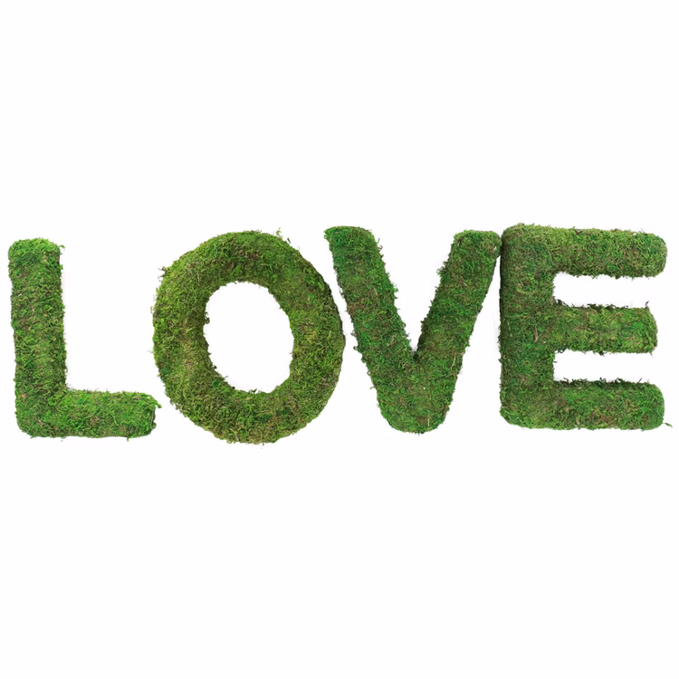 Love Schriftzug grün aus Moosgummi 4 Deko-Buchstaben Hochzeit Tischdeko Geburtstag Valentinstag Party-Deko rustikal Vintage Natur Love Schriftzug grün aus Moosgummi 4 Deko-Buchstaben Hochzeit Tischdeko Geburtstag Valentinstag Party-Deko rustikal Vintage Natur