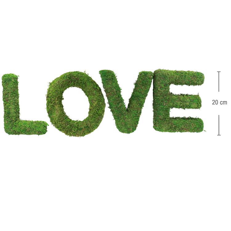 Love Schriftzug grün aus Moosgummi 4 Deko-Buchstaben Love Schriftzug grün aus Moosgummi 4 Deko-Buchstaben Hochzeit Tischdeko Geburtstag Valentinstag Party-Deko rustikal Vintage Natur