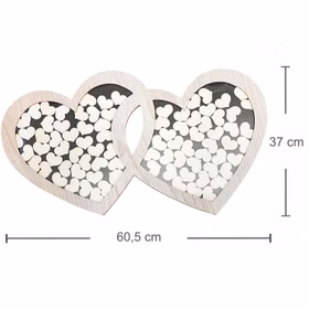 Gästebuch Hochzeit Holz Doppelherz Bilderrahmen mit 85 Herzen zum Beschriften personalisierte Geschenkidee Hochzeit Geburtstag Brautpaar Bilderrahmen Hochzeitsfeier Gästebuch Hochzeit Holz Doppelherz Bilderrahmen mit 85 Herzen zum Beschriften personalisierte Geschenkidee Hochzeit Geburtstag Brautpaar Bilderrahmen Hochzeitsfeier