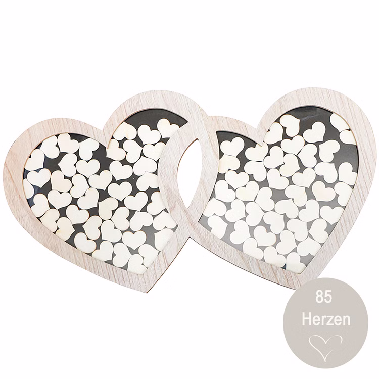 Gästebuch Hochzeit Holz Doppelherz Bilderrahmen mit 85 Herzen zum Beschriften personalisierte Geschenkidee Hochzeit Geburtstag Brautpaar Bilderrahmen Hochzeitsfeier Gästebuch Hochzeit Holz Doppelherz Bilderrahmen mit 85 Herzen zum Beschriften personalisierte Geschenkidee Hochzeit Geburtstag Brautpaar Bilderrahmen Hochzeitsfeier