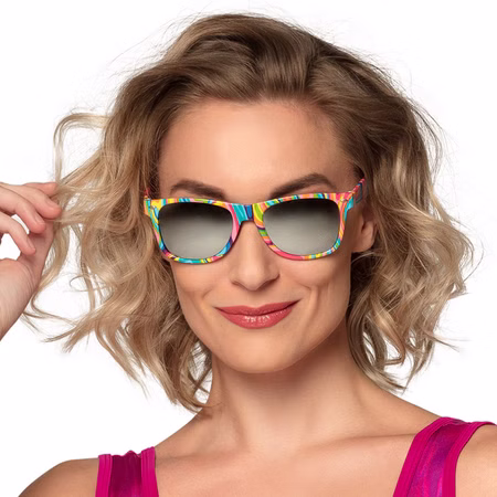 Partybrille bunt 90er Jahre Retro-Brille Kostüm-Zubehör Fasching Mottoparty Accessoire Sonnenbrille Regenbogen Rainbow mehrfarbig Party-Zubehör für Damen und Herren Partybrille bunt 90er Jahre Retro-Brille Kostüm-Zubehör Fasching Mottoparty Accessoire Sonnenbrille Regenbogen Rainbow mehrfarbig Party-Zubehör für Damen und Herren