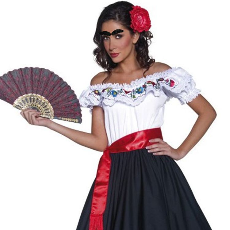 Augenbrauen schwarz für Knecht Ruprecht Kostüm 7 cm Kostüm-Zubehör Accessoire Opa-Kostüm Frida Kahlo Kostüm Fasching Karneval Mottoparty