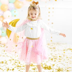 Krone für Kinder Gold-Glitzer Geburtstagskind Ø 8,5 cm Kostüm-Zubehör Kopfschmuck Kostüm-Zubehör Prinzessin Fee Fasching Karneval Mottoparty Kindergeburtstag