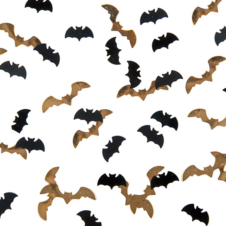 Konfetti Fledermäuse Halloween Schwarz & Gold 15 g Tischdeko Halloween-Party Konfetti Fledermäuse Halloween Schwarz & Gold 15 g Tischdeko Party-Deko Halloween-Party Mottoparty Hexen-Party Accessoire Fledermaus Halloween-Deko Tischdeko