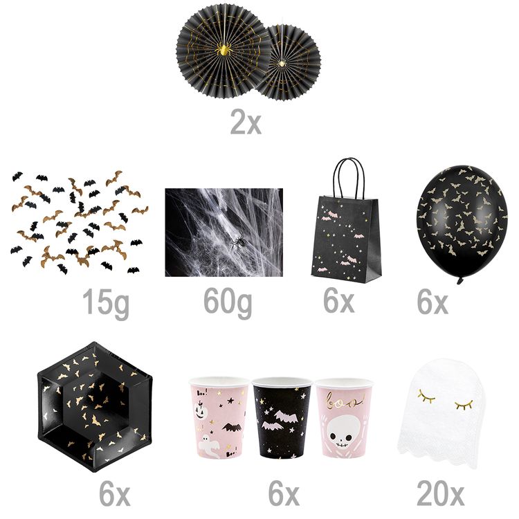 Halloween XXL Party-Set House of the Spider Witch 48 Teile Deko Halloween XXL Party-Set House of the Spider Witch 48 Teile Deko Mottoparty Partygeschirr Halloween-Party Kinder Kinderfasching Hexe Gespenst Spinnen Spinnennetz Tischdeko Halloween