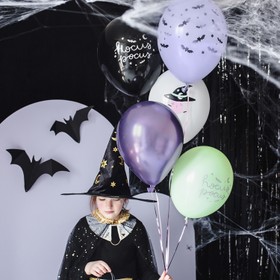 XXL Hexen Luftballon Party-Set Halloween Spiders & Bats Deko-Zubehör Mottoparty Fasching Karneval Dekoration Hexen-Party Walpurgisnacht Kinder-Fasching Tischdeko