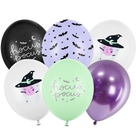 XXL Hexen Luftballon Party-Set Halloween Spiders & Bats Deko-Zubehör Mottoparty Fasching Karneval Dekoration Hexen-Party Walpurgisnacht Kinder-Fasching Tischdeko