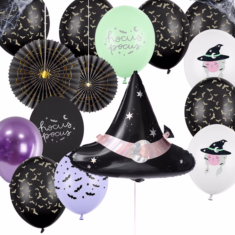 XXL Hexen Luftballon Party-Set Halloween Spiders & Bats Deko-Zubehör Mottoparty Fasching Karneval Dekoration Hexen-Party Walpurgisnacht Kinder-Fasching Tischdeko XXL Hexen Luftballon Party-Set Halloween Spiders & Bats Deko-Zubehör Mottoparty Fasching Karneval Dekoration Hexen-Party Walpurgisnacht Kinder-Fasching Tischdeko