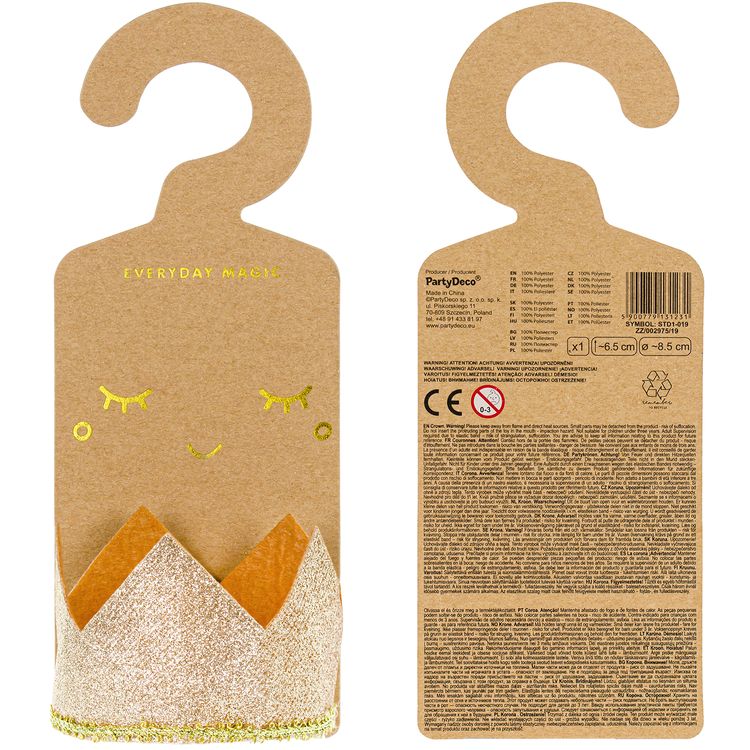 Prinzessin Krone gold mit Feenstab für Kinder Kostüm-Zubehör Fasching Karneval Kindergeburtstag Mottoparty Kinderfasching