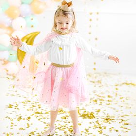 Prinzessin Kostüm Samira für Kinder 3-7 Jahre rosa Kostüm-Zubehör Fasching Karneval Mottoparty Kinderfasching Kinder-Geburtstag Fee-Kostüm Schmetterling-Kostüm Sommer-Outft