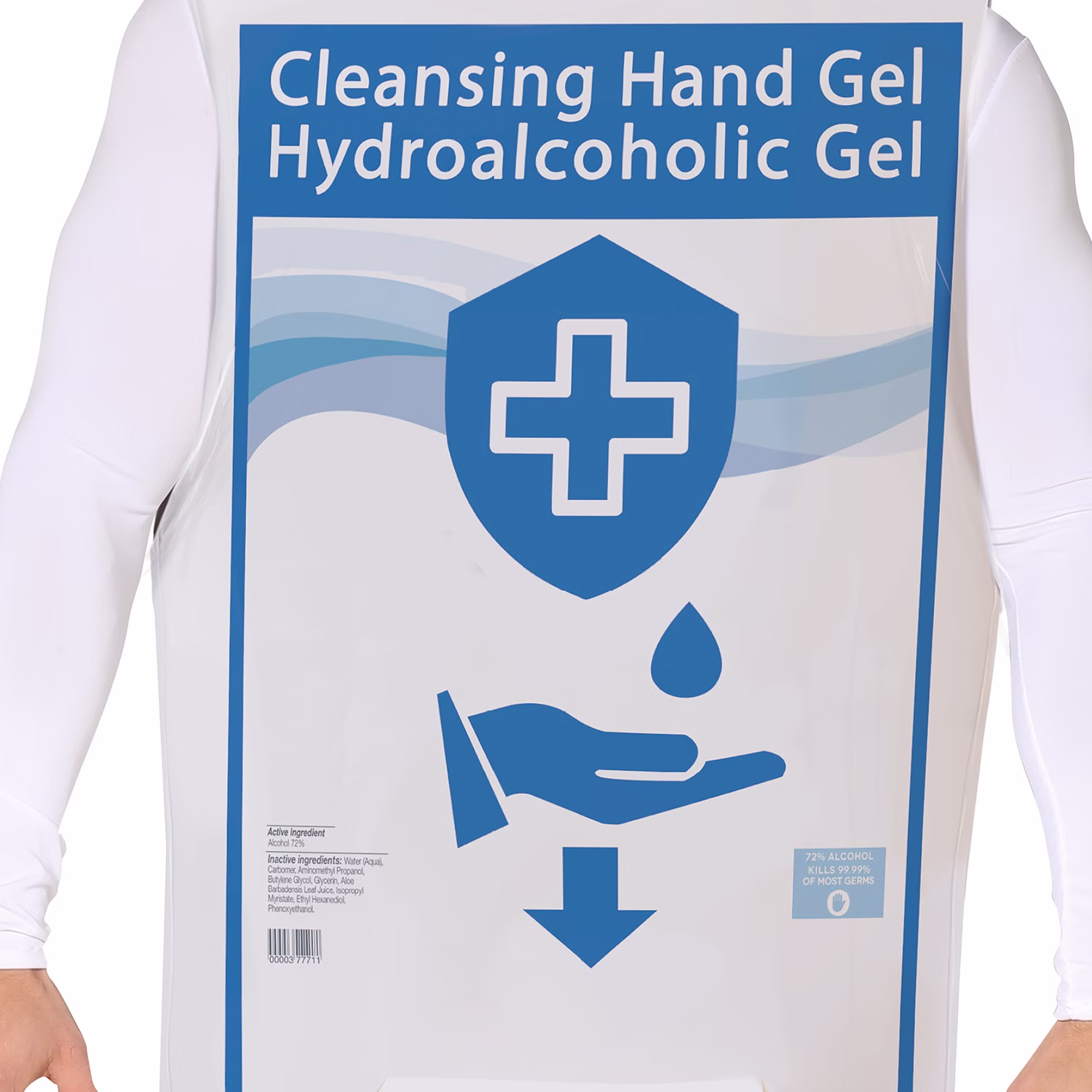 Hand Desinfektion Kostüm Desinfektionsspender Max für Herren Gr. 52/54 JGA Fasching Karneval Mottoparty Hand Desinfektion Kostüm Desinfektionsspender Max für Herren Gr. 52/54 JGA Fasching Karneval Mottoparty