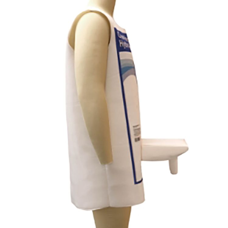 Hand Desinfektion Kostüm Desinfektionsspender Max für Herren Gr. 52/54 JGA Fasching Karneval Mottoparty