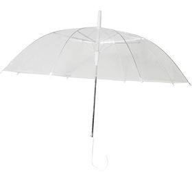 Durchsichtiger Regenschirm transparent Festival Hochzeit Ø 97cm mit Automatik Brautschirm Trauung Hochzeits-Zubehör Deko