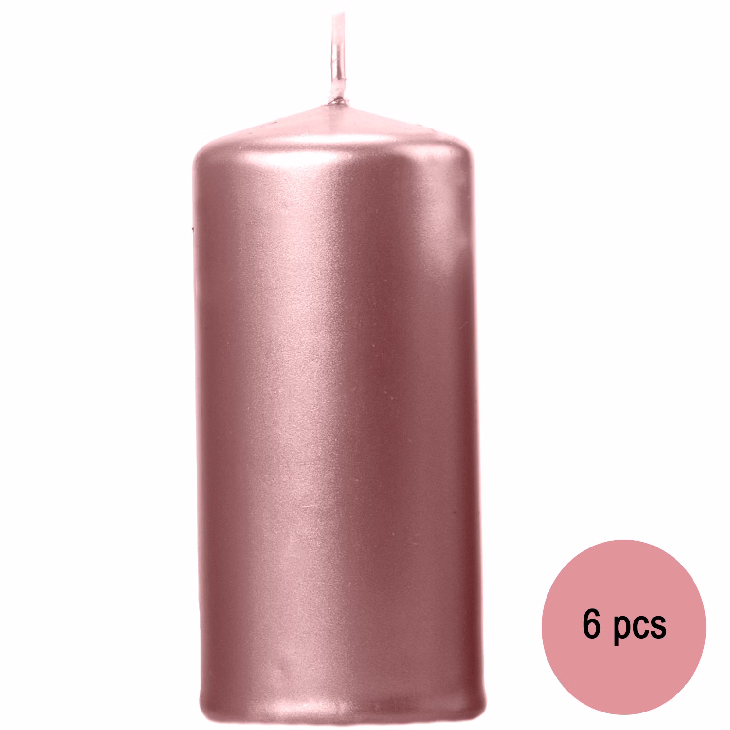 Stumpenkerze 6 Stück Rosé Gold Weihnachten Hochzeit Stumpenkerze 6 Stück Rosé Gold Weihnachten Hochzeit