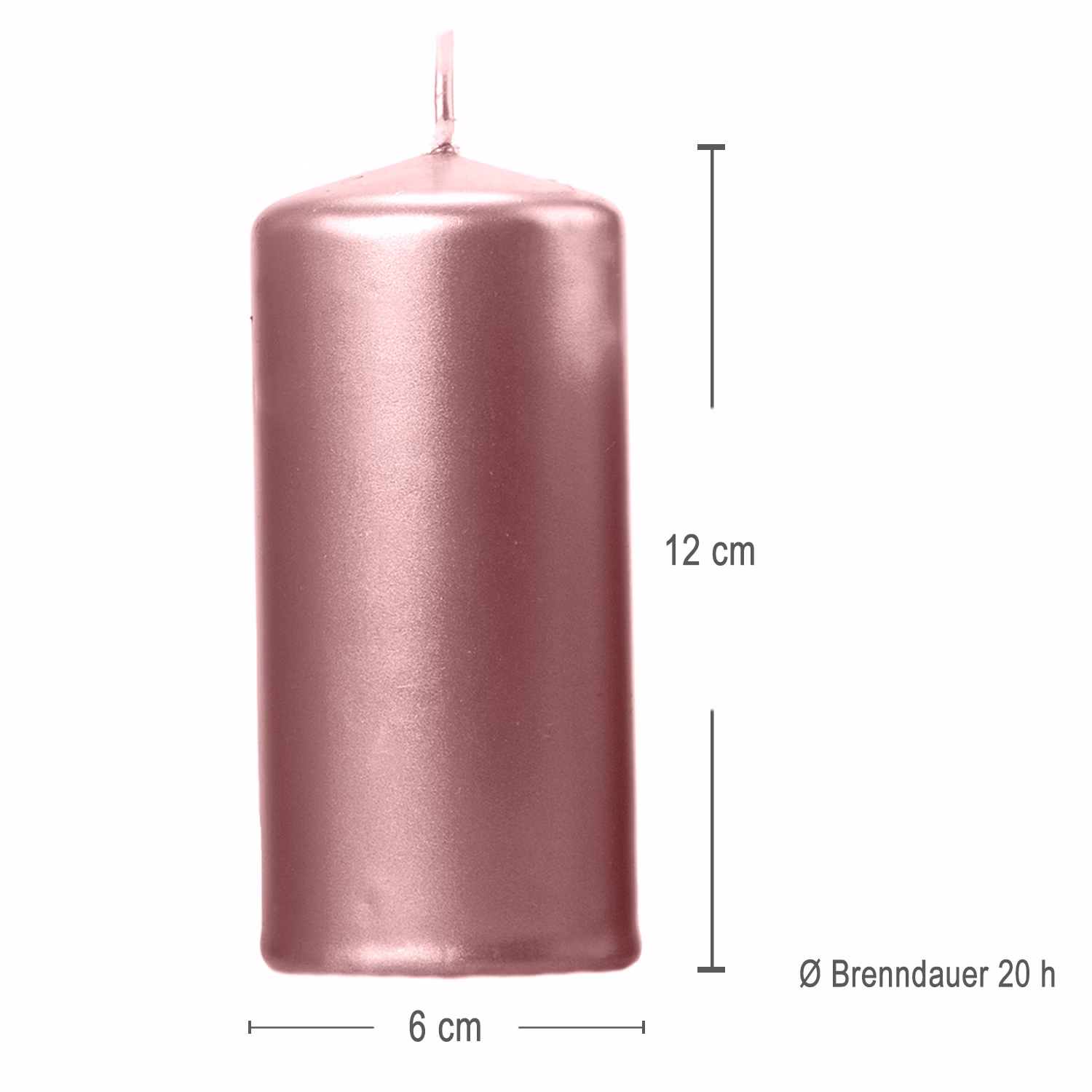 Stumpenkerze 6 Stück Rosé Gold Weihnachten Hochzeit Stumpenkerze 6 Stück Rosé Gold Weihnachten Hochzeit