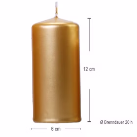 Stumpenkerze 6 Stück Gold Weihnachten Hochzeit