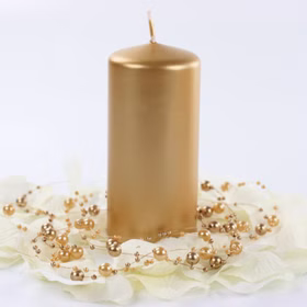 Stumpenkerze 6 Stück Gold Weihnachten Hochzeit