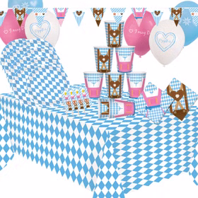 Oktoberfest Party-Set O zapft is Bierfest Deko 74-tlg. Pappgeschirr Tischdeko Luftballons Partygeschirr Mottoparty weiß-blau Bayern Bavaria Oktoberfest Party-Set O zapft is Bierfest Deko 74-tlg. Pappgeschirr Tischdeko Luftballons Partygeschirr Mottoparty weiß-blau Bayern Bavaria