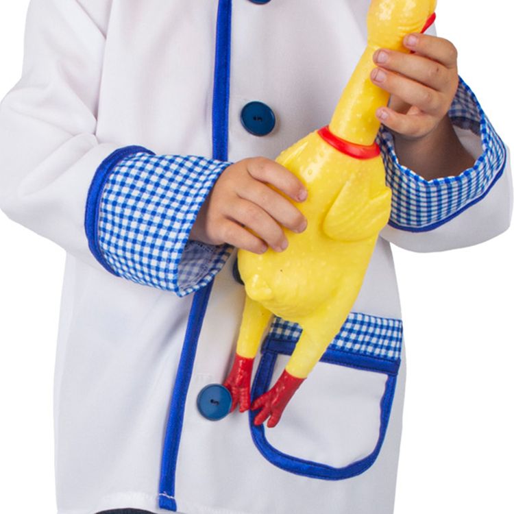 Koch Sternekoch Tim mit Kochmütze für Kinder Gr. 86-104 weiß blau Köchin Bäcker Rollenspiel Fasching Karneval Mottoparty