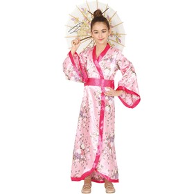 Geisha Kostüm Kimono Ms. Sakura für Kinder 5-12 Jahre rosa Kleid Kimono & Gürtel Andere Länder Altes Japan Kaiserreich Fasching Karneval Mottoparty