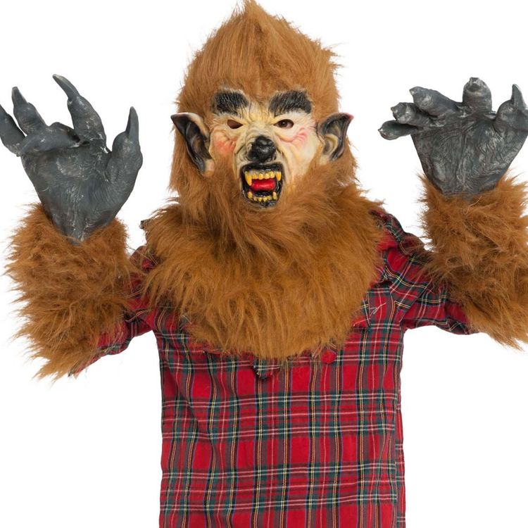 Werwolf Kostüm Jake Deluxe mit Wolfmaske für Kinder 7-9 Jahre Tier Wolf Tierkostüm mit Maske Halloween Fasching Karneval Mottoparty