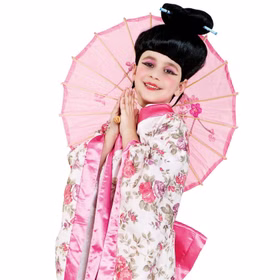 Geisha Kostüm Japanerin Natsuki Deluxe inkl. Zubehör für Kinder 6-8 Jahre Kimono Andere Länder Fasching Karneval Mottoparty