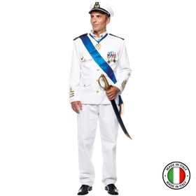 Kapitän Kostüm Marineoffizier Admiral Kai Deluxe für Herren Gr. L-XL Fasching Karneval Mottoparty
