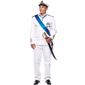 Kapitän Kostüm Marineoffizier Admiral Kai Deluxe für Herren Gr. L-XL Fasching Karneval Mottoparty