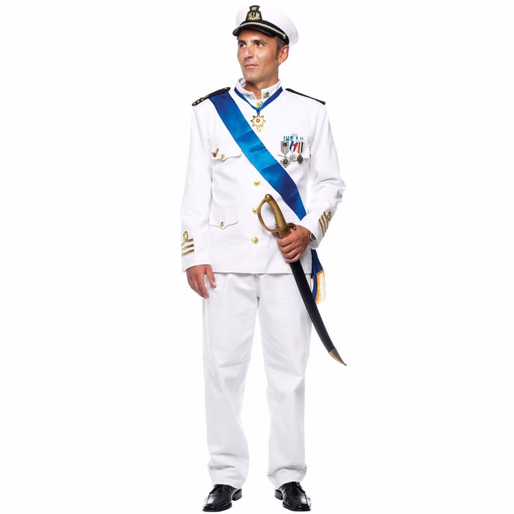 Kapitän Kostüm Marineoffizier Admiral Kai Deluxe für Herren Gr. L-XL Fasching Karneval Mottoparty Kapitän Kostüm Marineoffizier Admiral Kai Deluxe für Herren Gr. L-XL Fasching Karneval Mottoparty