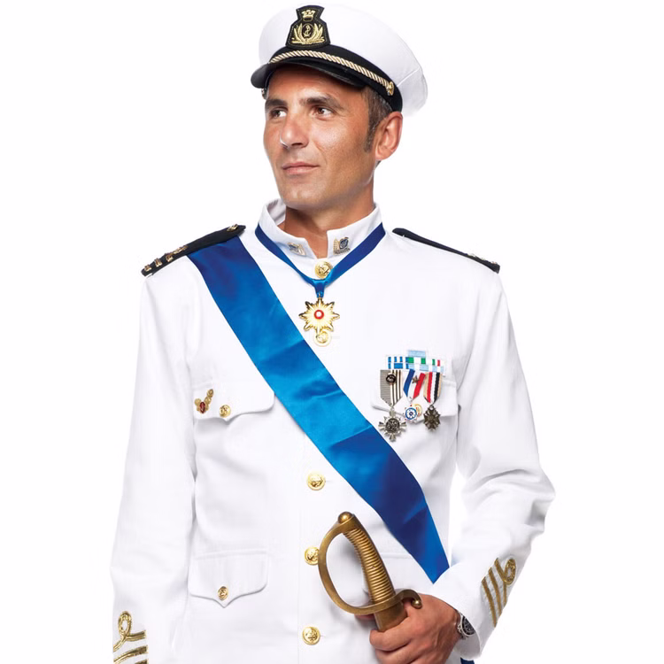 Kapitän Kostüm Marineoffizier Admiral Kai Deluxe für Herren Gr. L-XL Fasching Karneval Mottoparty Kapitän Kostüm Marineoffizier Admiral Kai Deluxe für Herren Gr. L-XL Fasching Karneval Mottoparty