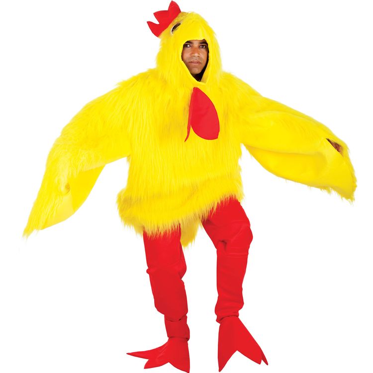 Hahn Kostüm Gockel Reiner Korn Deluxe für Herren Gr. S-L gelb Tier Tierkostüm Vogel Bauernhof Fasching Karneval Mottoparty Paar- und Gruppenkostüm