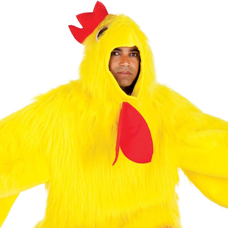 Hahn Kostüm Gockel Reiner Korn Deluxe für Herren Gr. S-L gelb Tier Tierkostüm Vogel Bauernhof Fasching Karneval Mottoparty Paar- und Gruppenkostüm